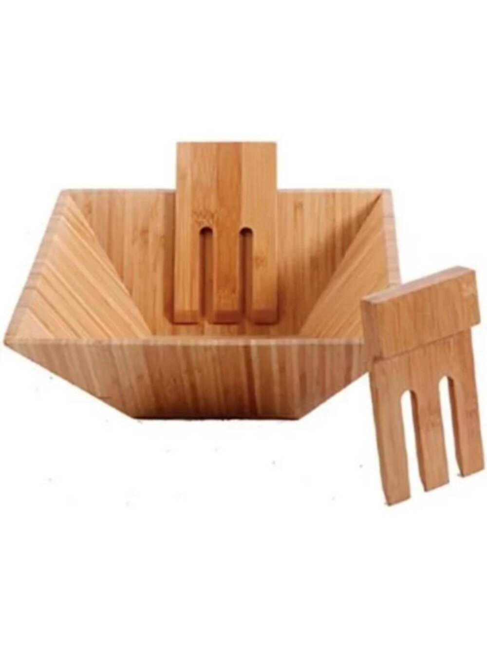 NWOT Bamboo Salad Bowl Set